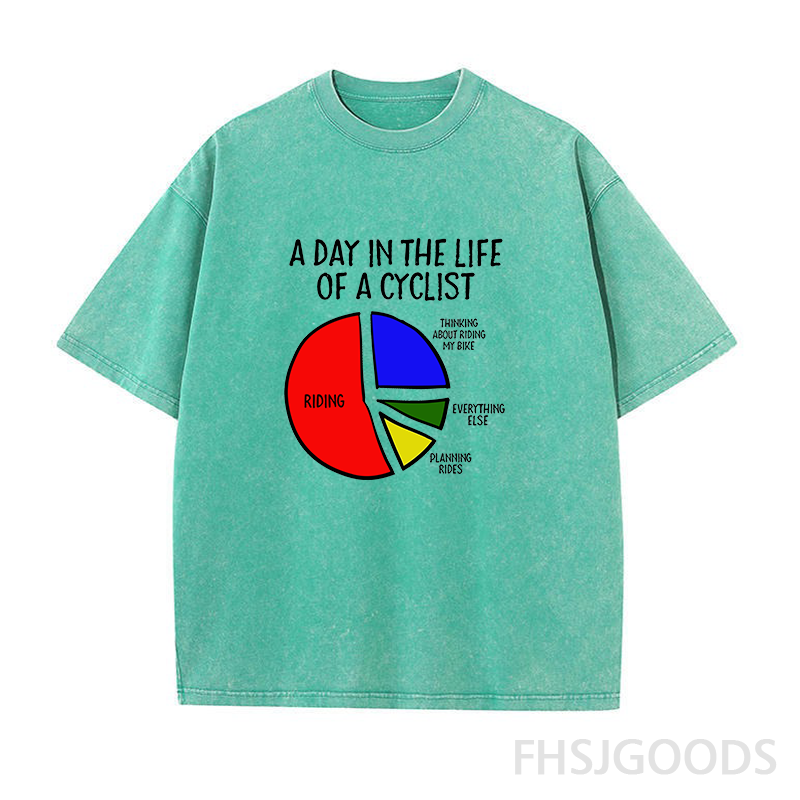 A Day in The Life of A Cyclist Unisex Distressed T-Shirt