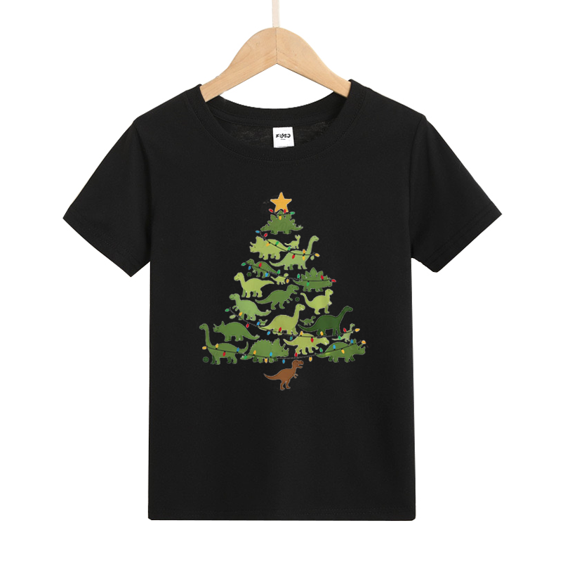 Dinosaurs Christmas Tree Kids T-Shirt