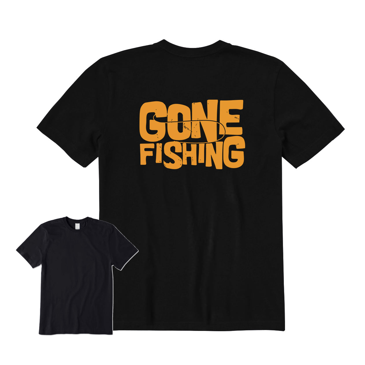 Gone Fishing Back Graphic T-Shirt