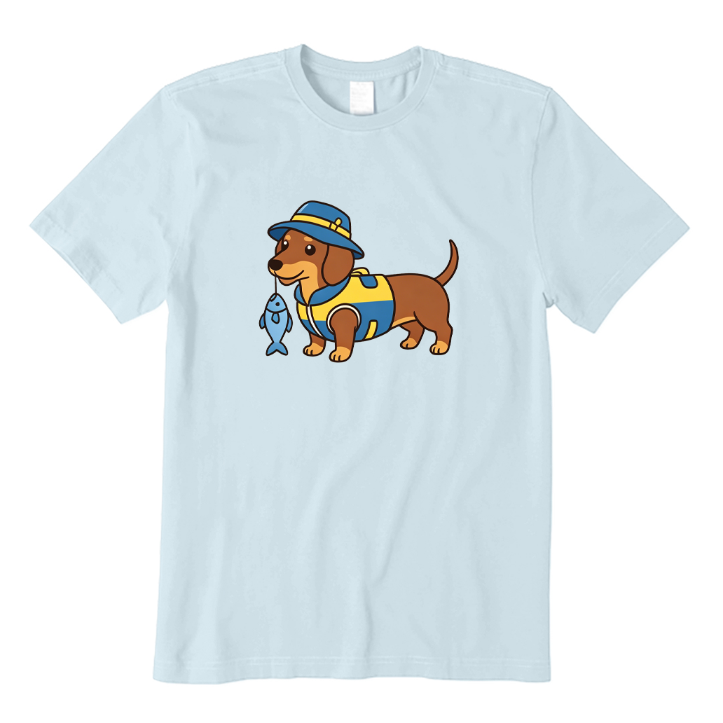 Fishing Dachshund T-shirt