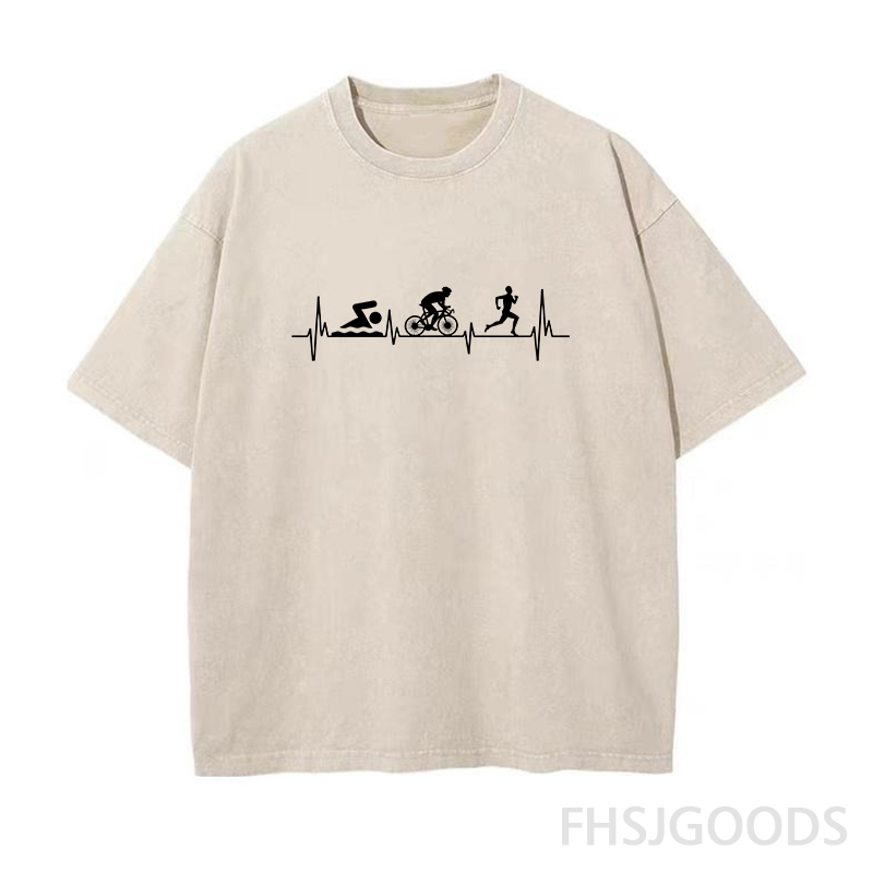 Swim Bike Run Athlete Unisex Distressed T-Shirt