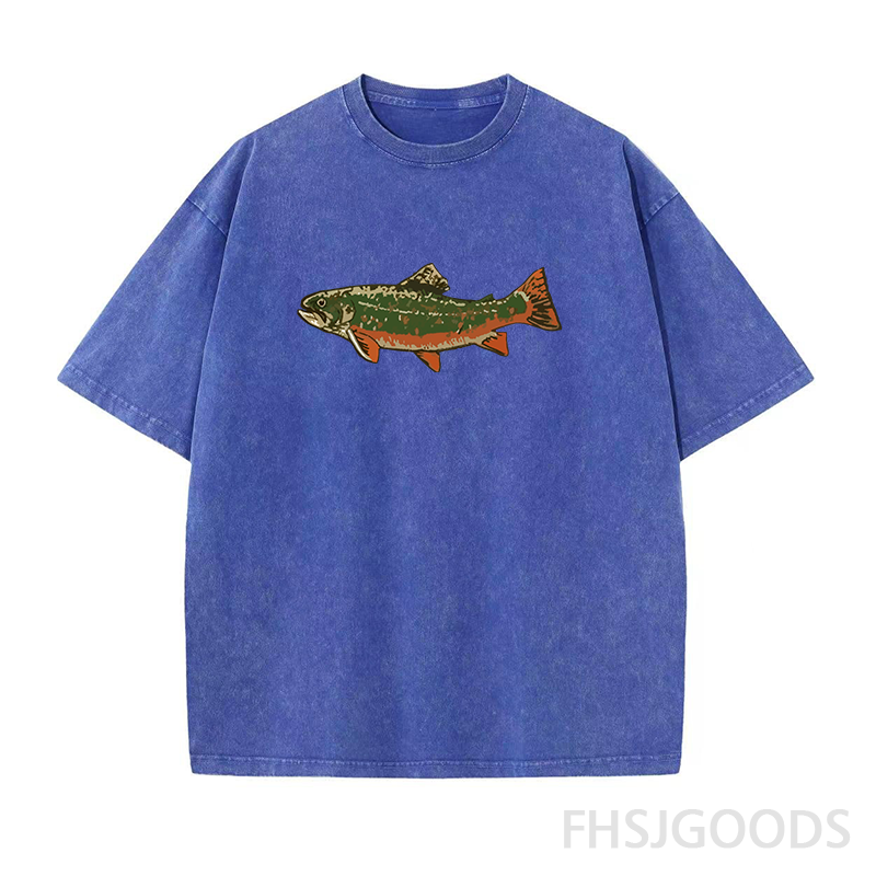 Vintage Brook Trout Unisex Distressed T-Shirt