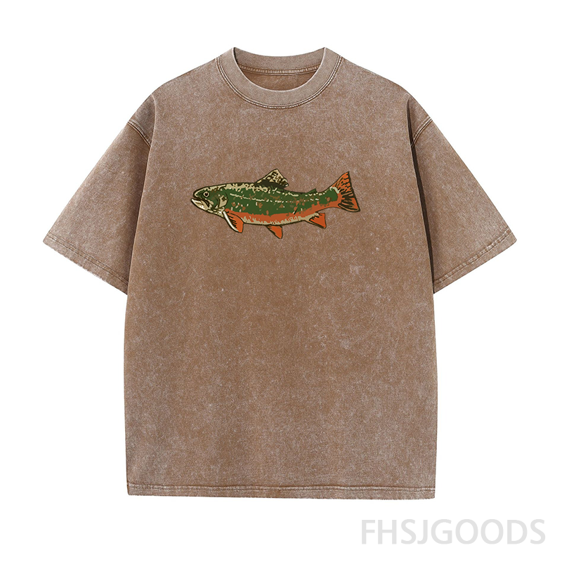 Vintage Brook Trout Unisex Distressed T-Shirt