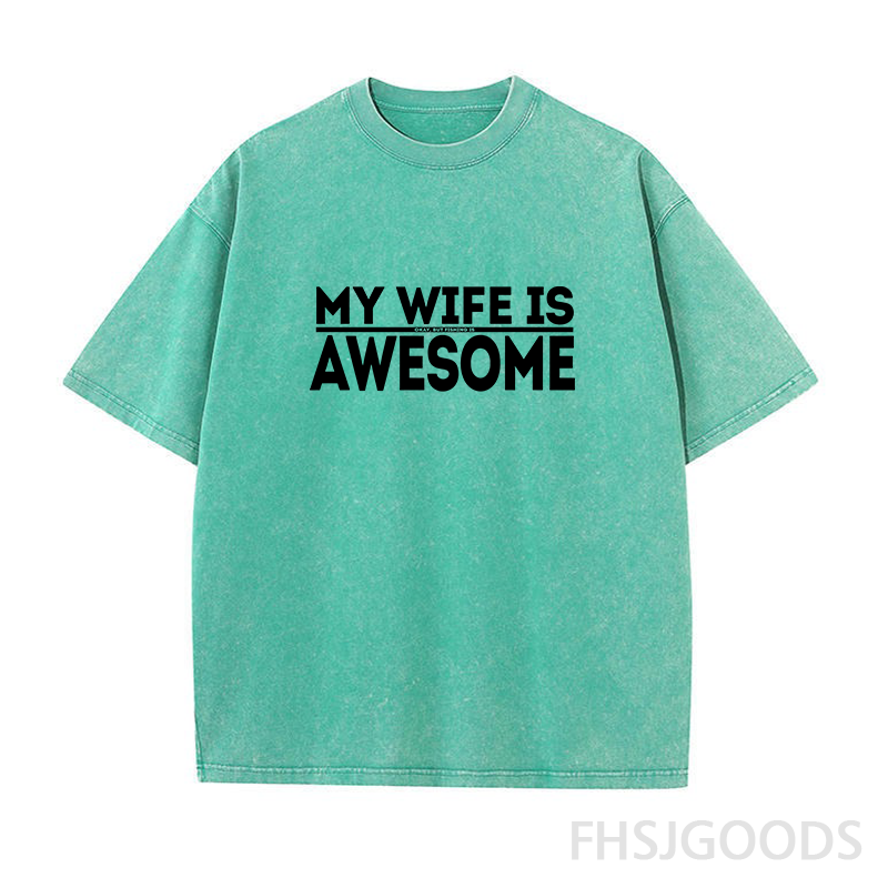 My Wife Is Okay Fishing Is AWESOME Unisex Distressed T-Shirt