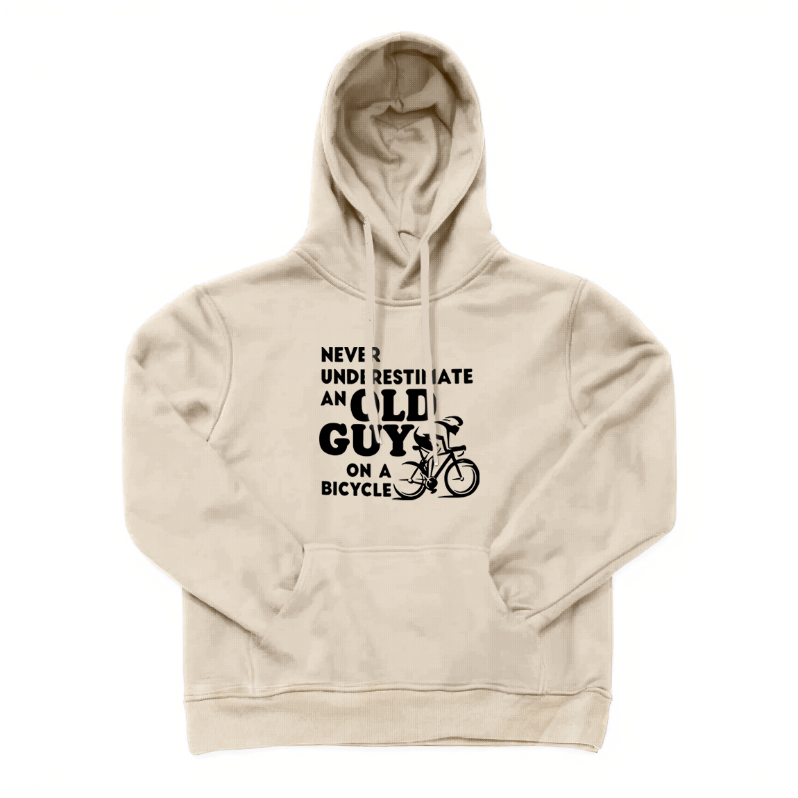 Never Underestimate An Old Guy on A Bicycle Hoodie