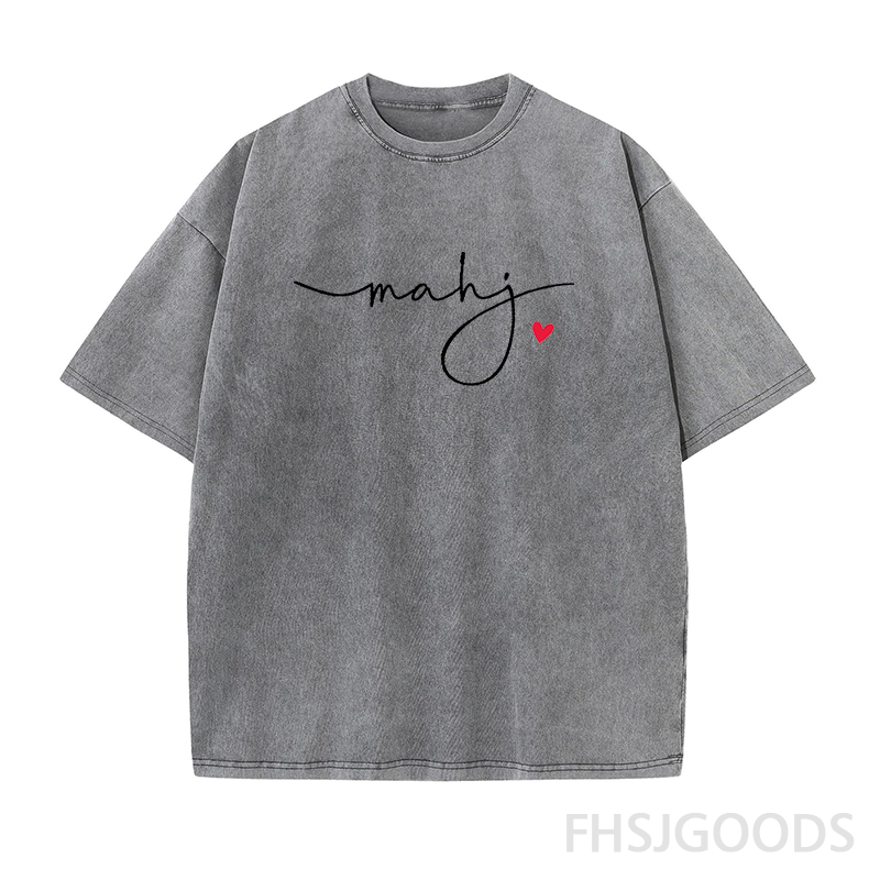 MahJong with Heart Unisex Distressed T-Shirt