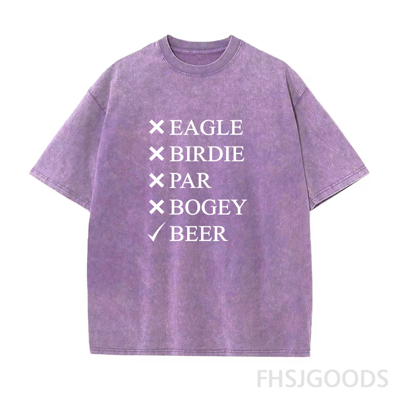 Eagle Birdie Par Bogey Beer Unisex Distressed T-Shirt