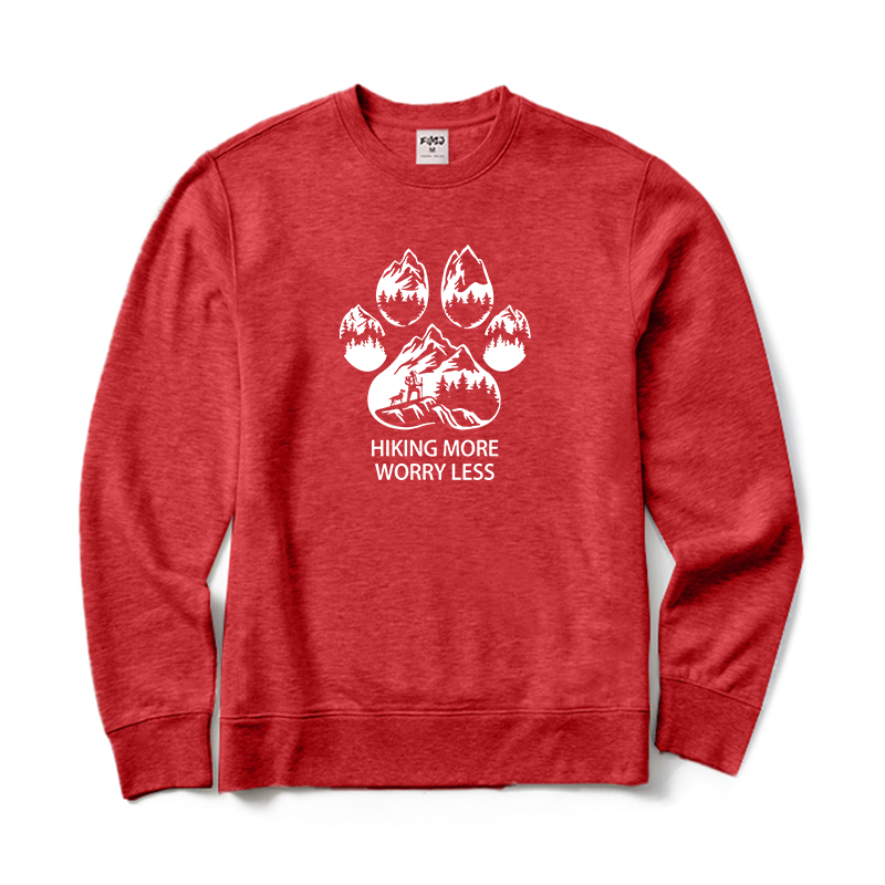 Hiking More Worry Less Crewneck Sweatshirt