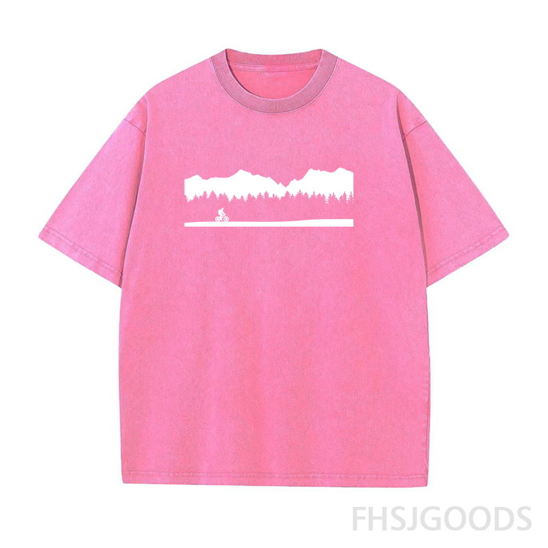 Mountain Bike Unisex Distressed T-Shirt