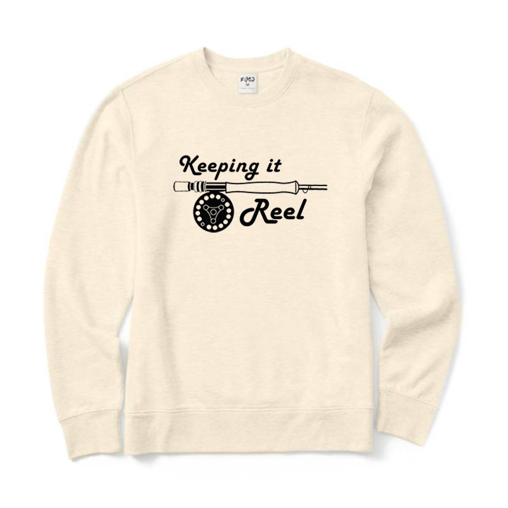 Keeping It Reel Fly Fishing Rod Graphic Crewneck Sweatshirt