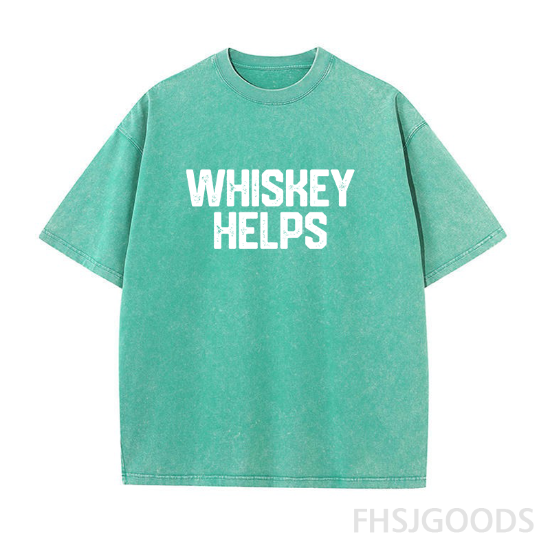 Whiskey Helps Unisex Distressed T-Shirt