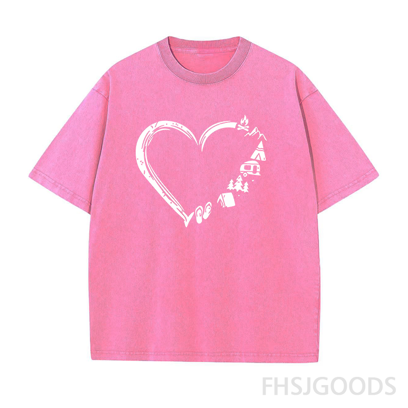 Camp Lover Unisex Distressed T-Shirt