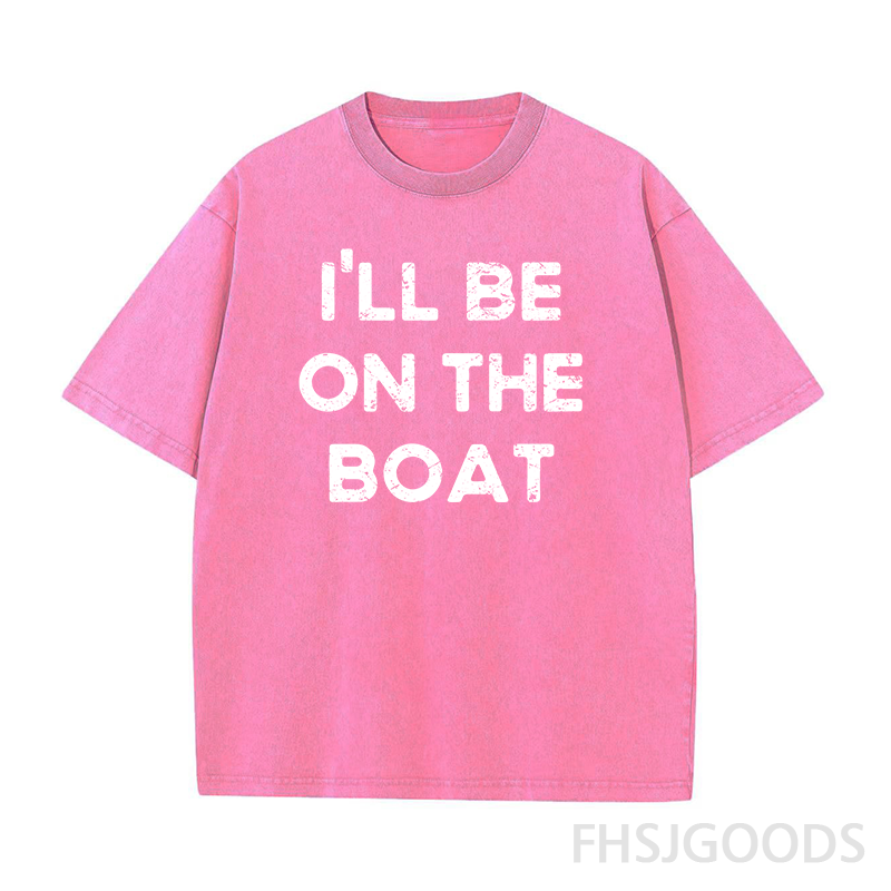 I'll Be on The Boat Unisex Distressed T-Shirt