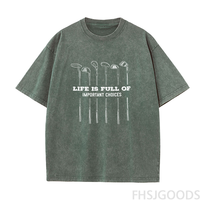 Life is Full Of Important Choices Golf Unisex Distressed T-Shirt