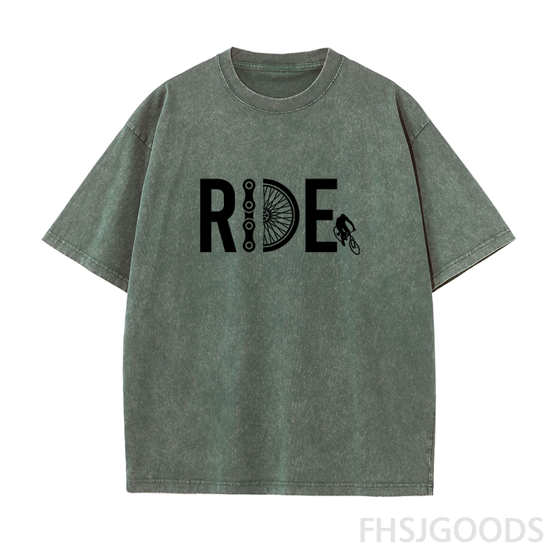 Bicycle Ride Unisex Distressed T-Shirt