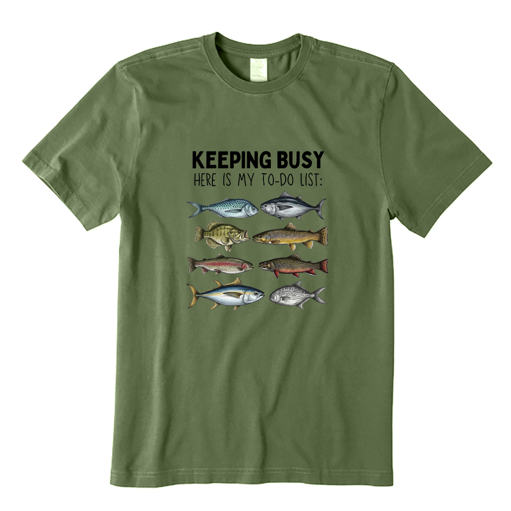 Keeping Busy Fishing To Do List T-shirt