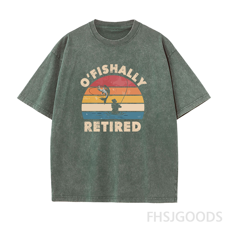 O'fishally Retired Unisex Distressed T-Shirt