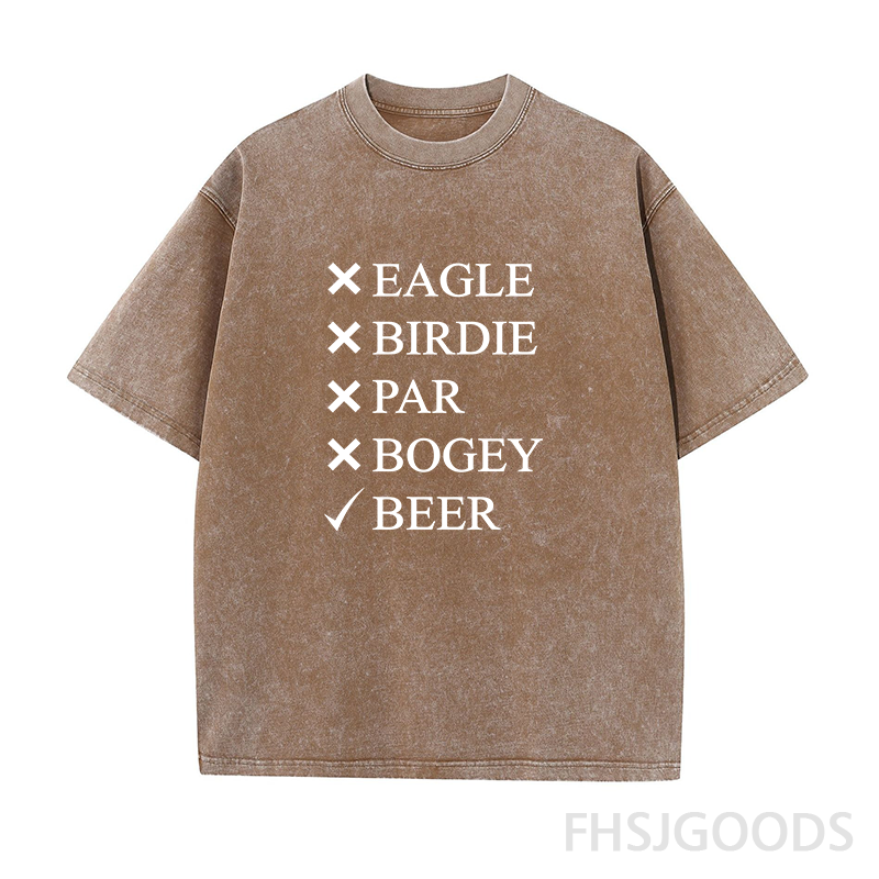 Eagle Birdie Par Bogey Beer Unisex Distressed T-Shirt