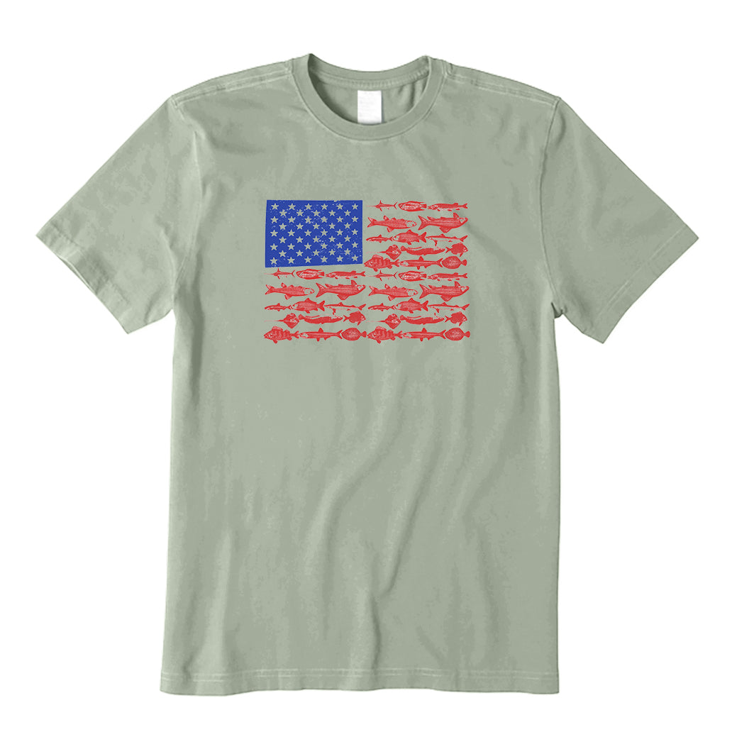 American Flag Fishing T-Shirt