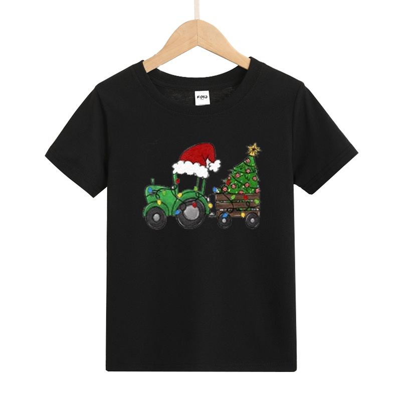 Christmas Tractor Kids T-Shirt
