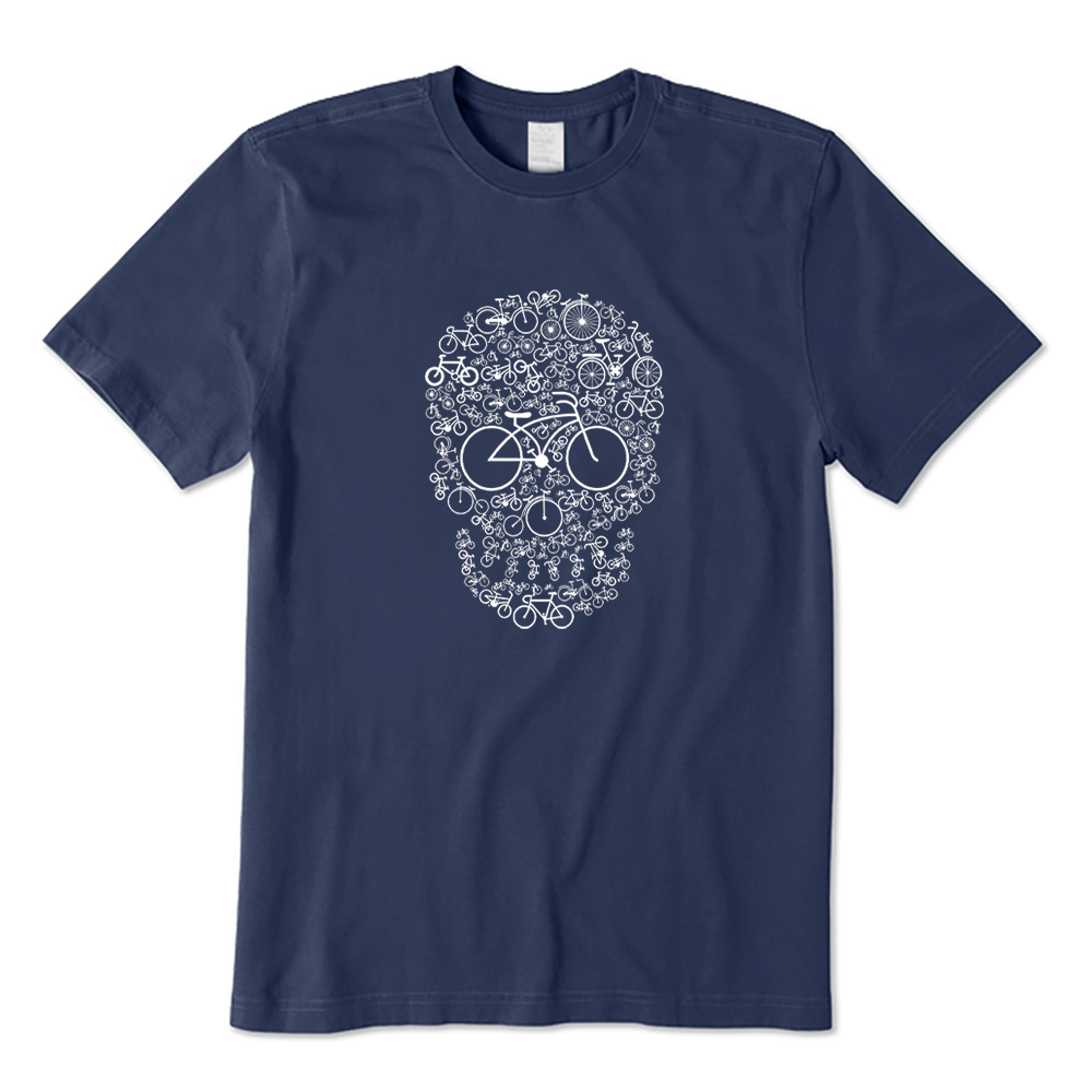 Bicycle Skull Graphic T-Shirt