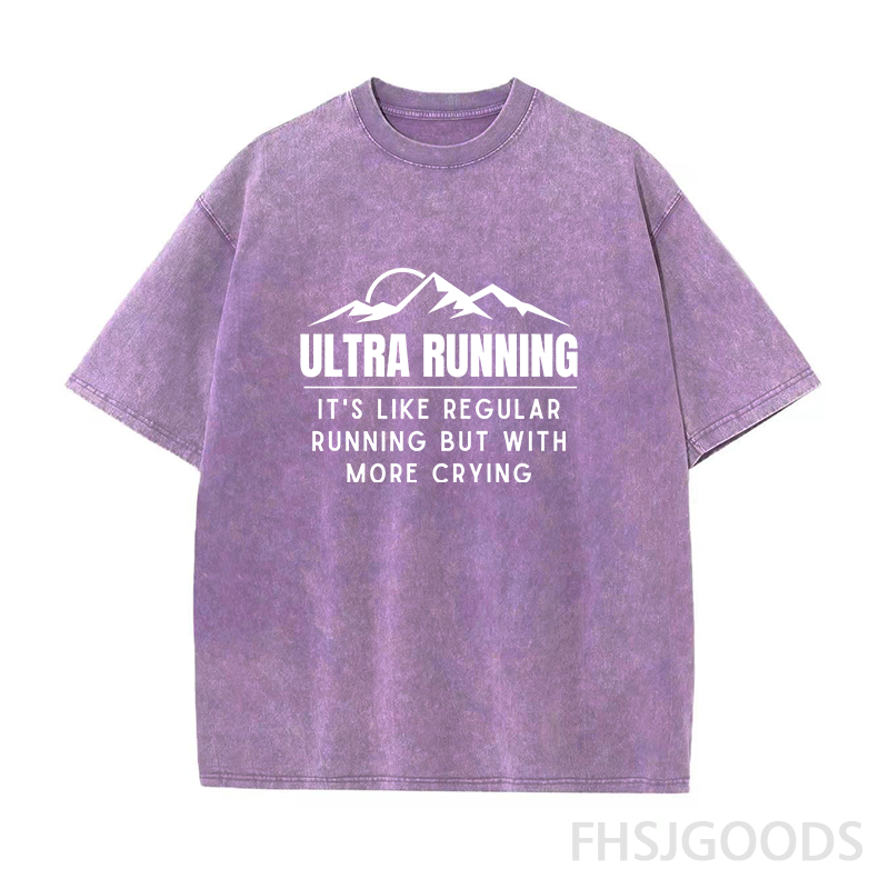 Funny Ultra Running Unisex Distressed T-Shirt