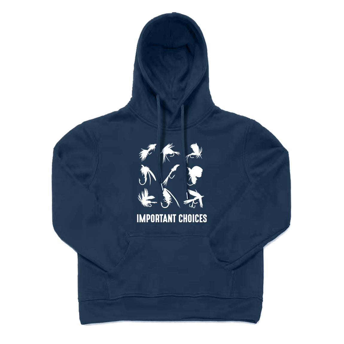 Important Choices Fly Fishing Flies Hoodie