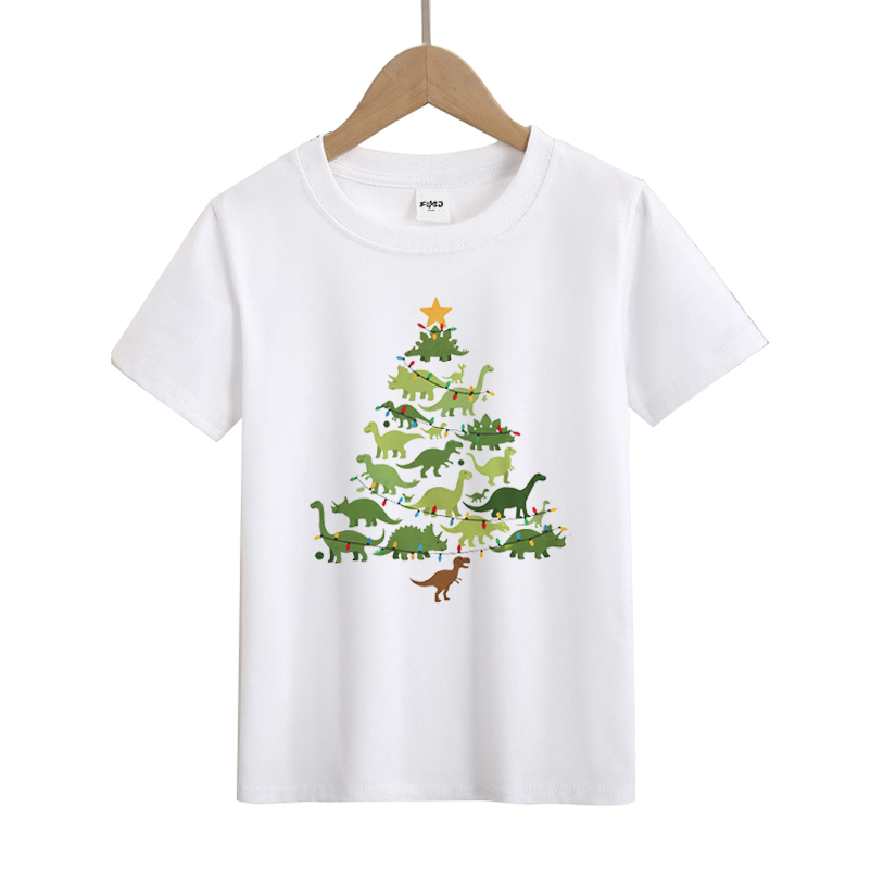 Dinosaurs Christmas Tree Kids T-Shirt