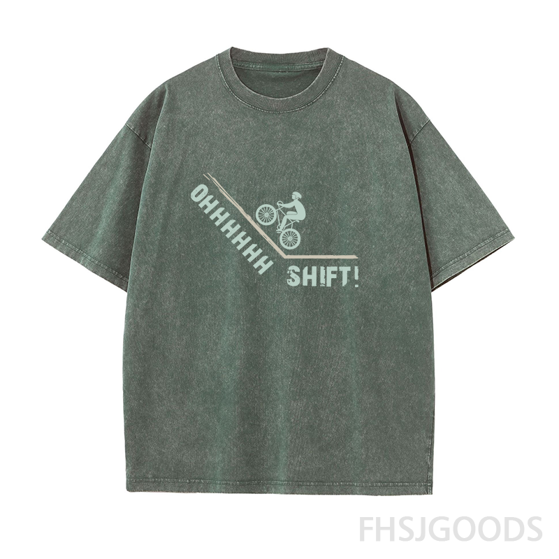 Oh Shift Bike Unisex Distressed T-Shirt