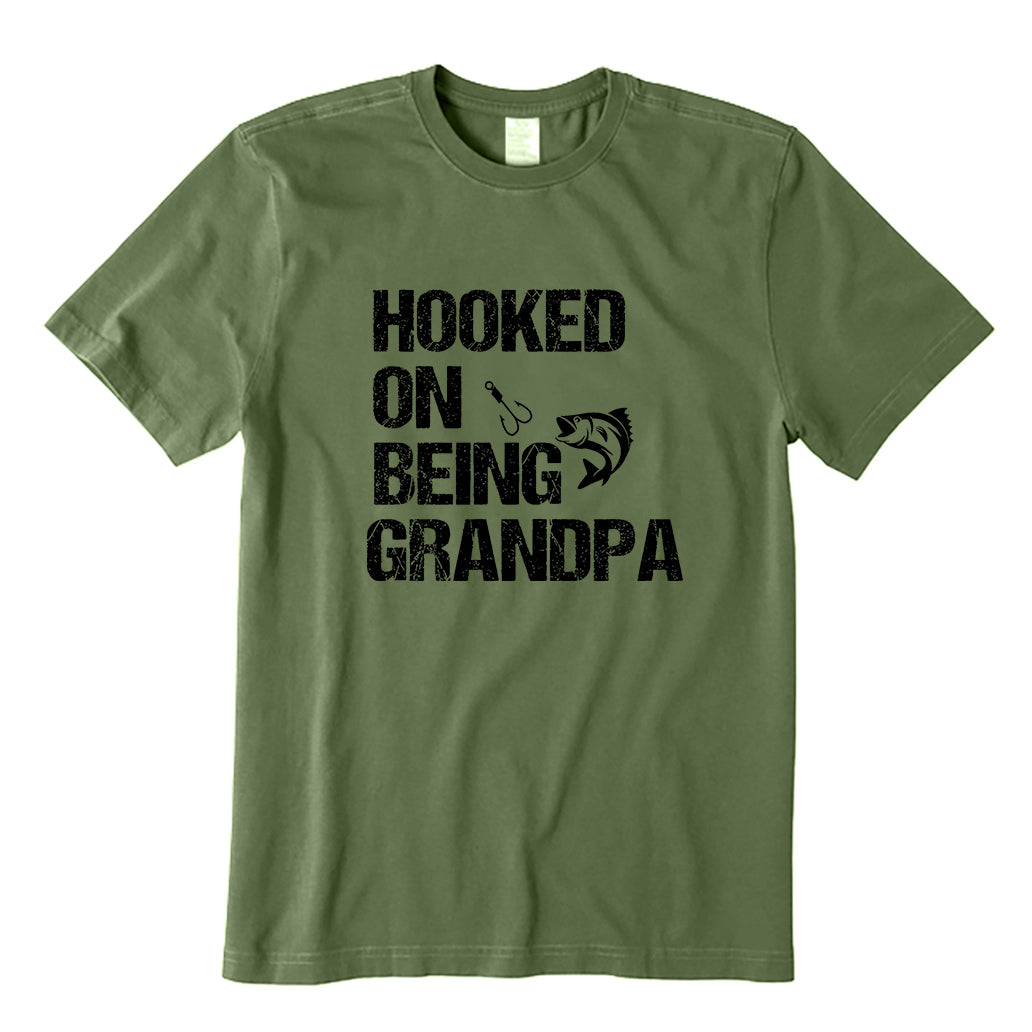 Hooked on Being Grandpa T-Shirt