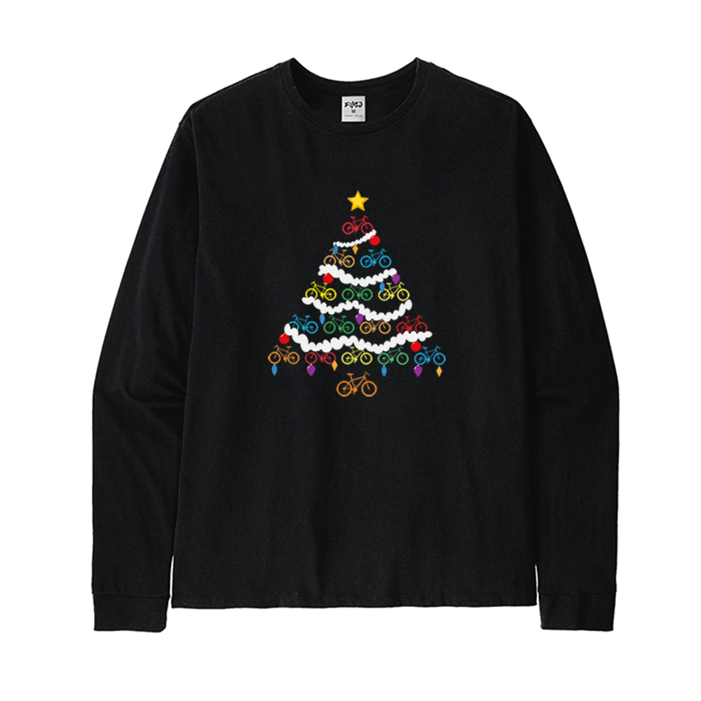 Christmas Bicycle Long Sleeve T-Shirt