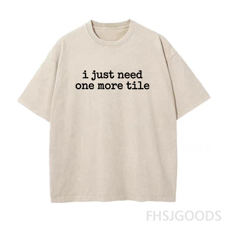 I Just Need One More Tile Mahjong Unisex Distressed T-Shirt