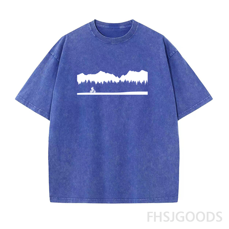 Mountain Bike Unisex Distressed T-Shirt