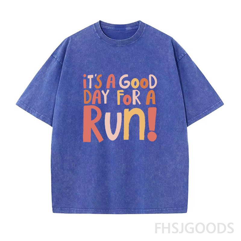 Good Day for A Run Unisex Distressed T-Shirt
