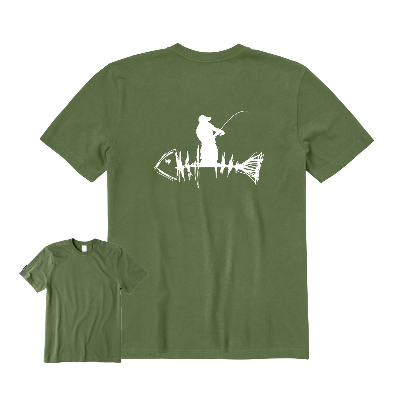 Fisherman Loves Fishing Back Graphic T-Shirt