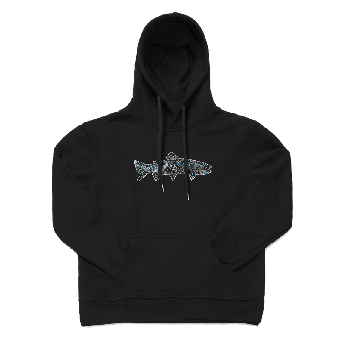 Green River Topographic Trout Hoodie
