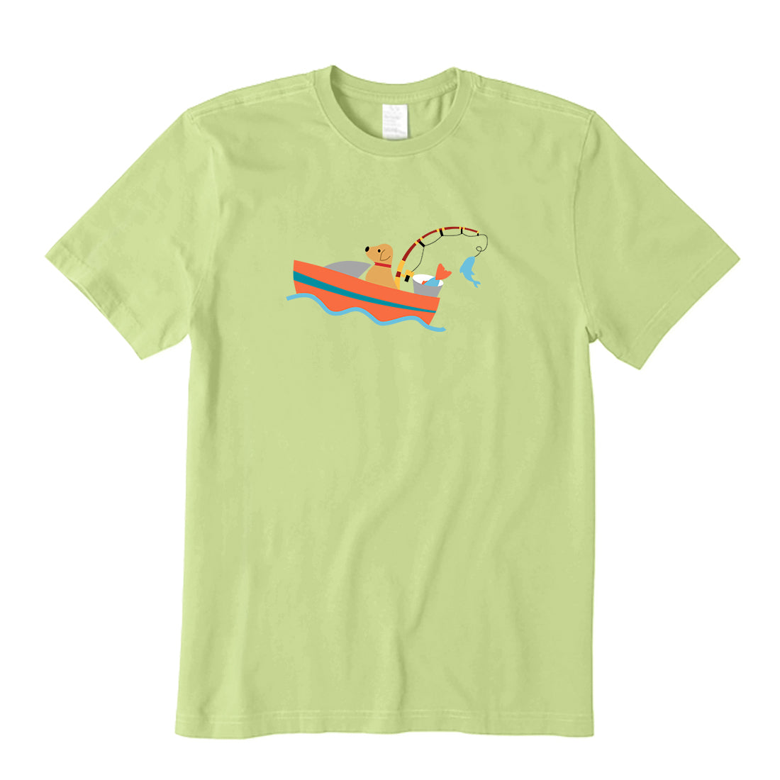 Fishing Dog On Boat T-Shirt