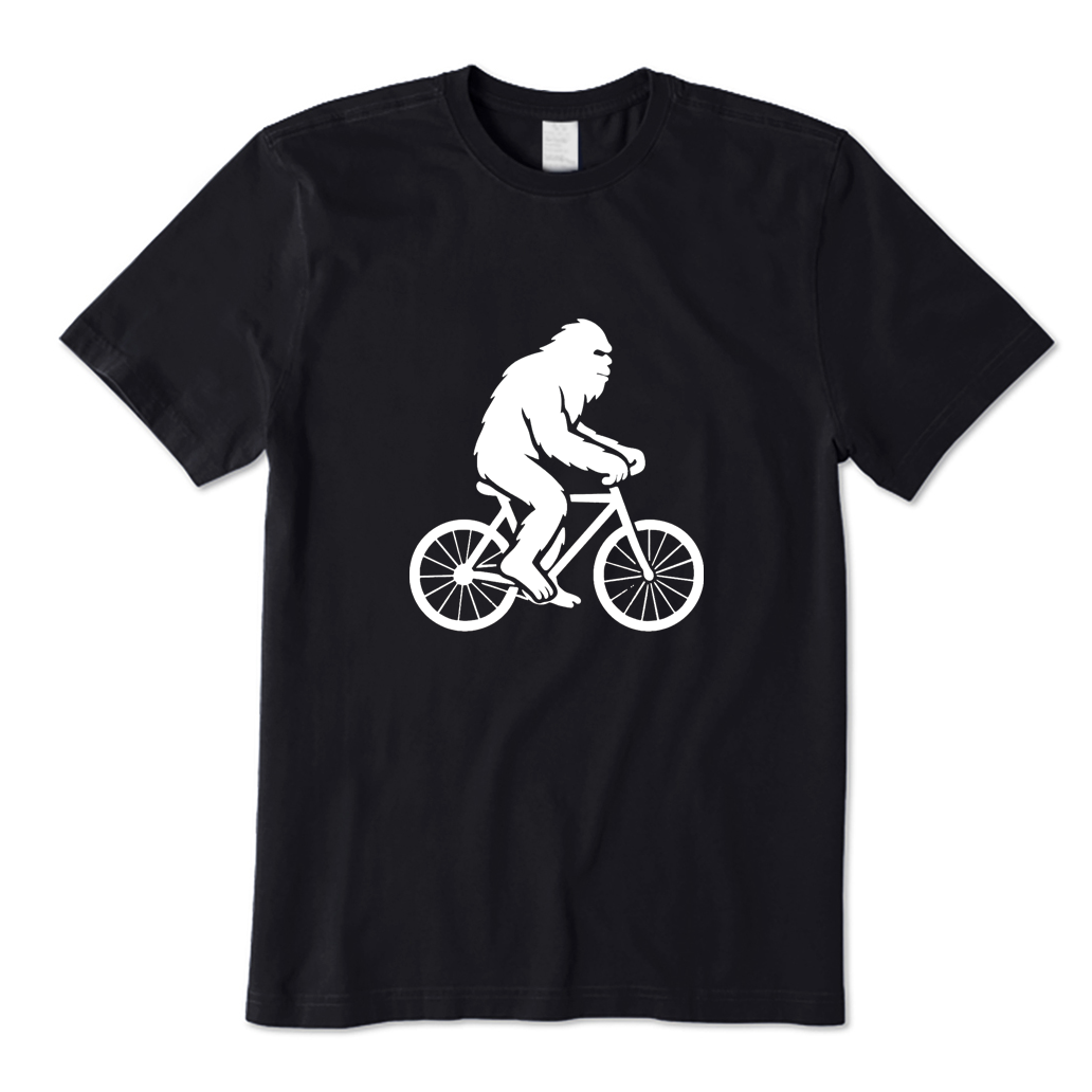 Bigfoot Riding A Bicycle T-shirt