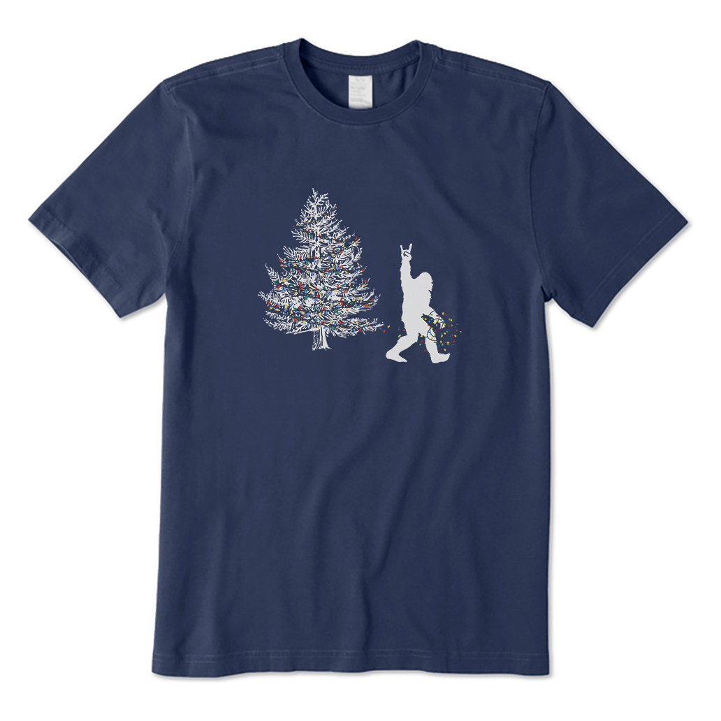 Bigfoot Christmas Tree Lighting T-Shirt