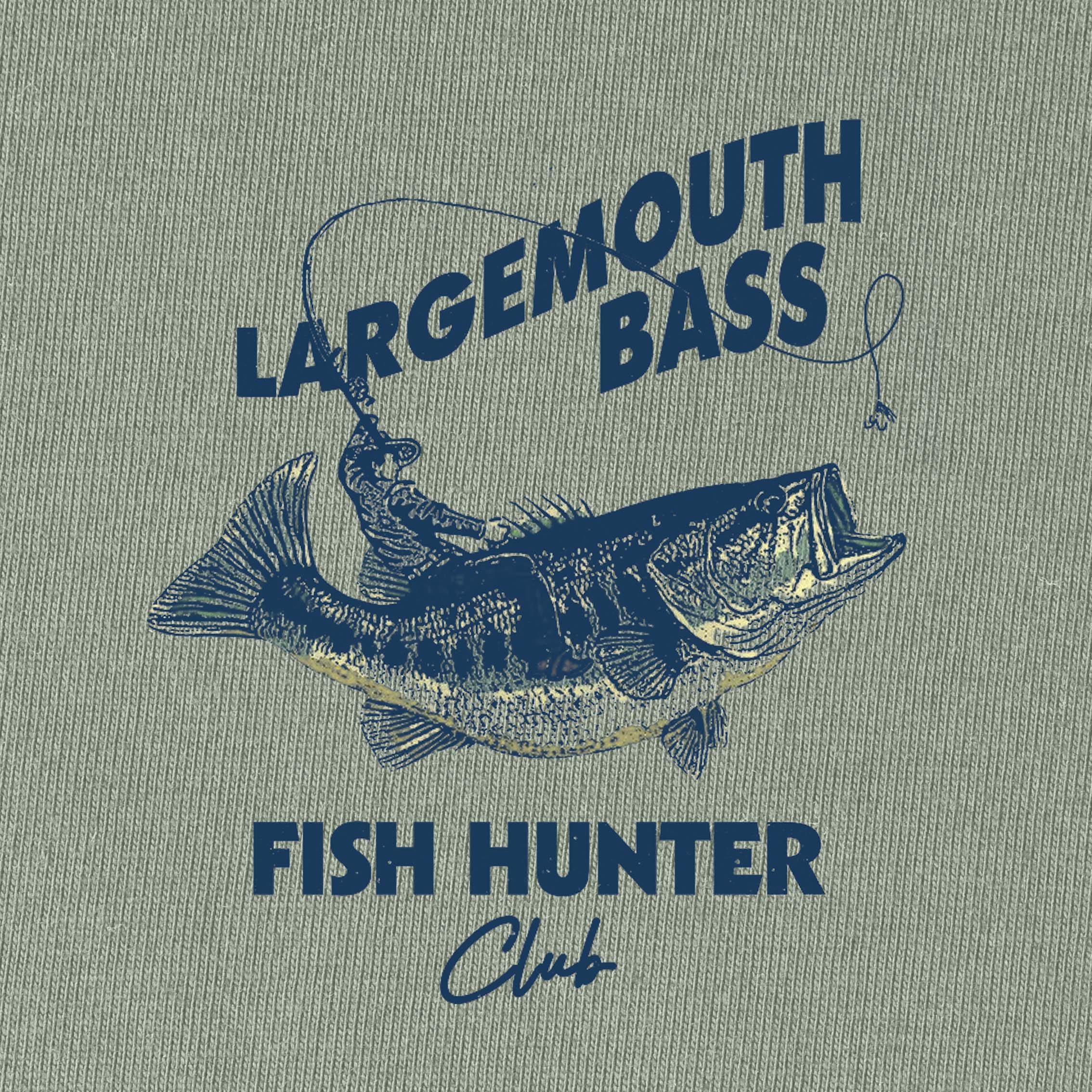 Largemouth Bass Fish Hunter Club T-Shirt