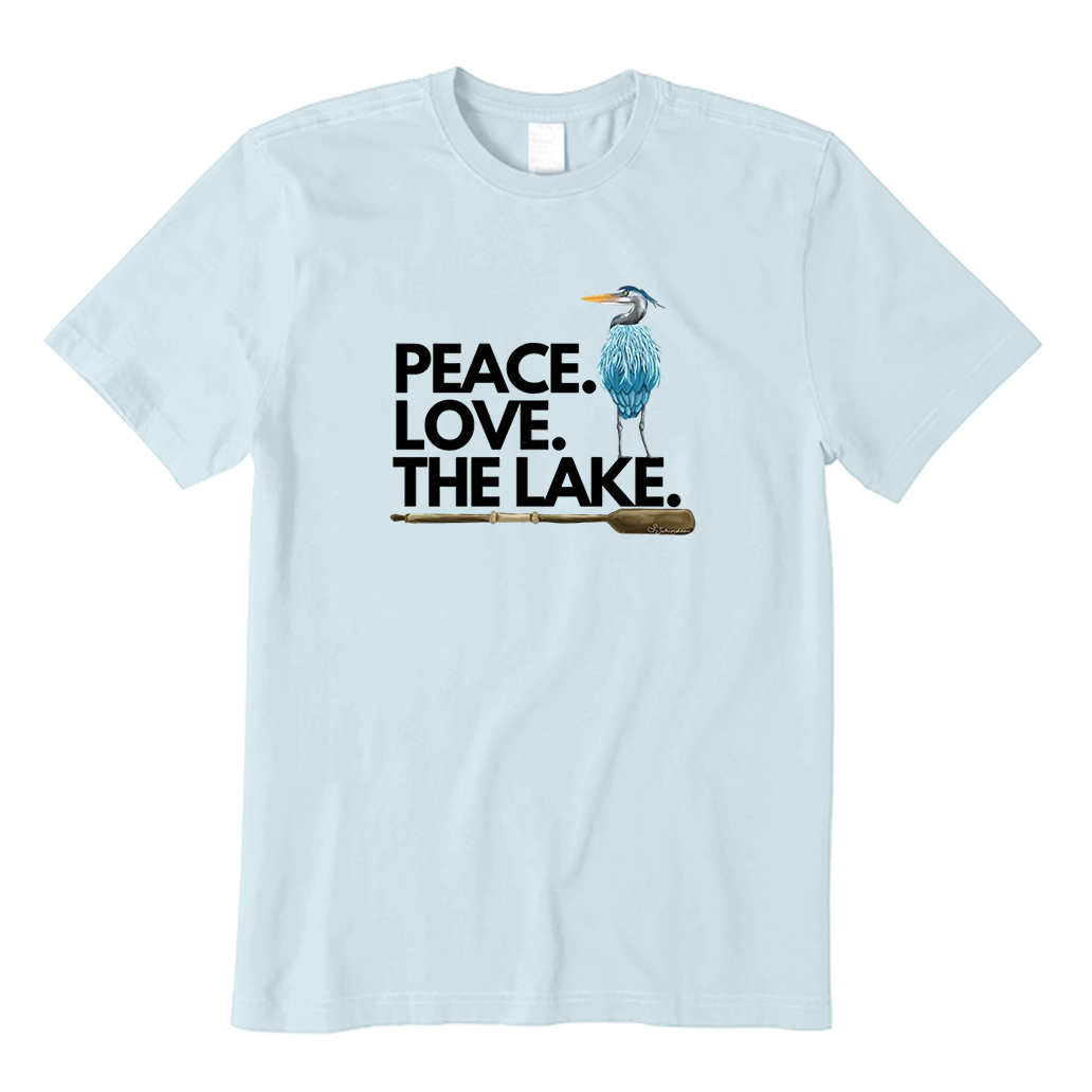 Peace Love The Lake Blue Herring T-Shirt