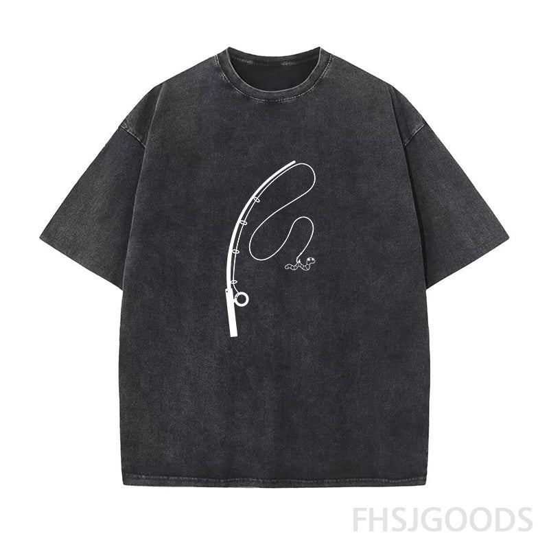 Fishing Unisex Distressed T-Shirt