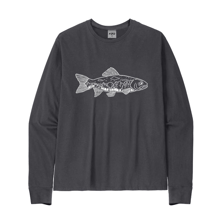 SALMON FISH LANDSCAPE Long Sleeve T-Shirt