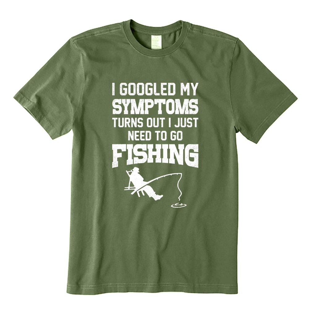 I Googled My Symptoms I Need To Go Fishing T-shirt