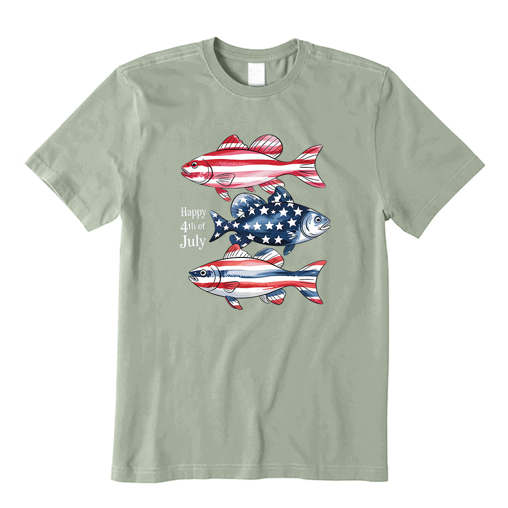 Fishing American Flag T-Shirt