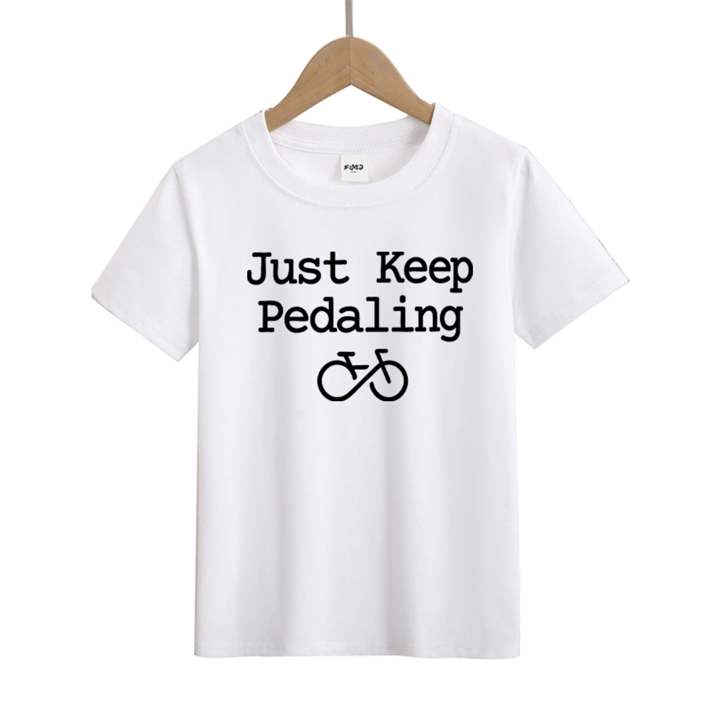 Just Keep Pedaling Cycling Kids T-Shirt