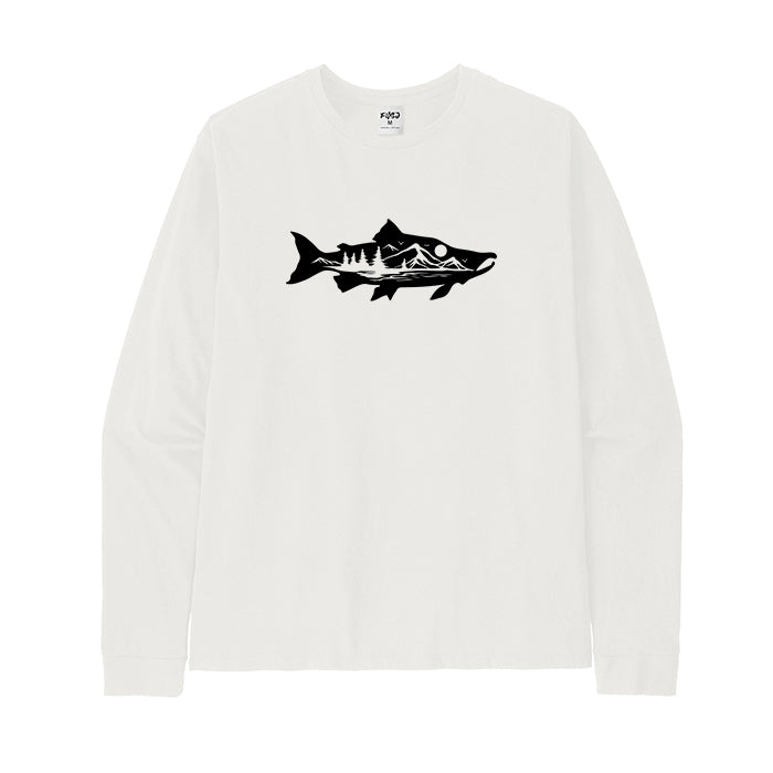 Salmon Fishing Long Sleeve T-Shirt
