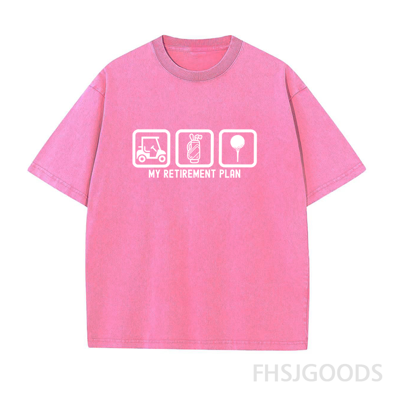 My Retirement Plan Golf Unisex Distressed T-Shirt