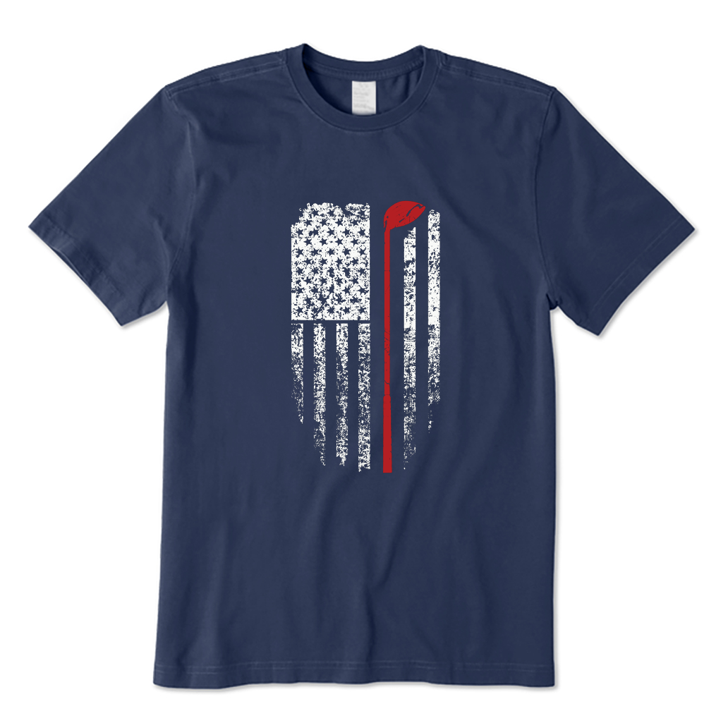 American Flag Golf T-shirt