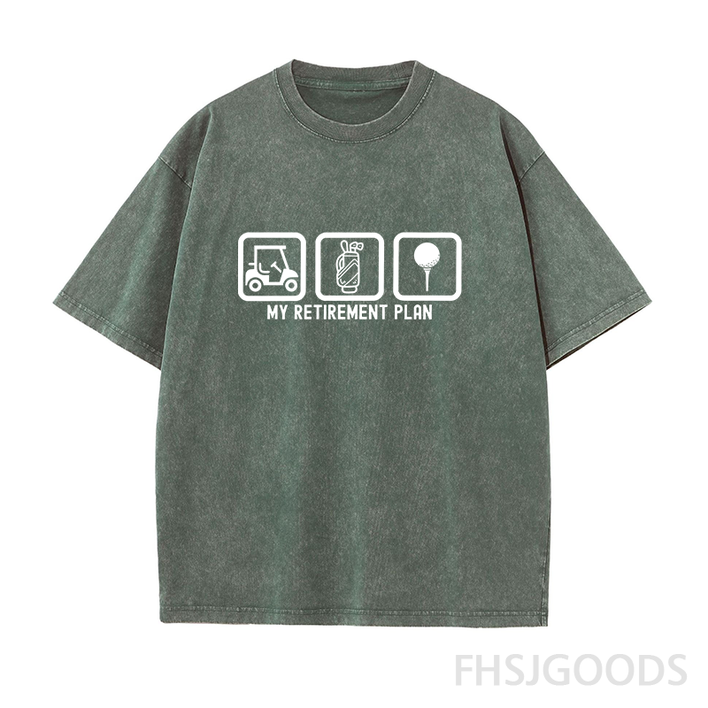 My Retirement Plan Golf Unisex Distressed T-Shirt